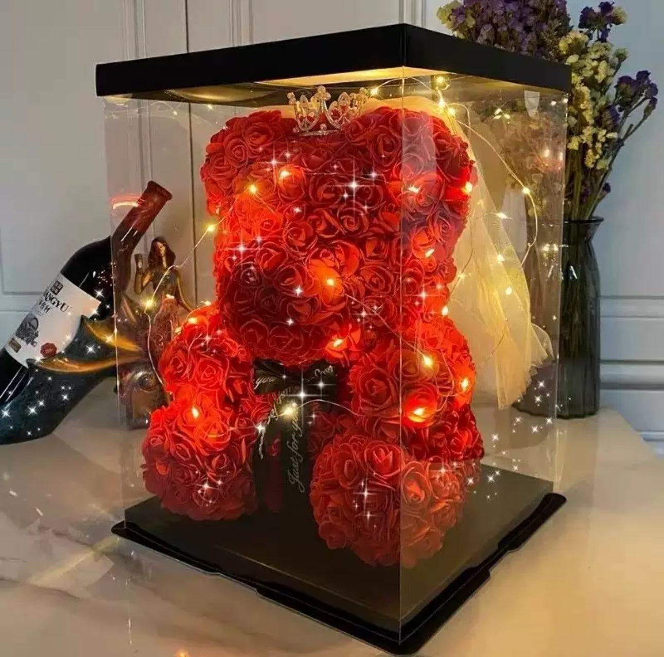 Rozenbeertje met licht