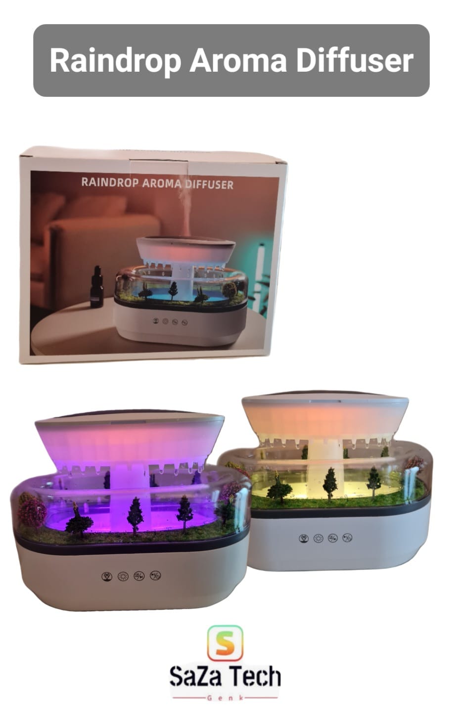 🌧️ Raindrop Aroma Diffuser – Luxe ontspanning in huis